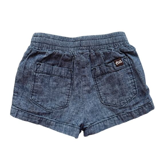 Tea Collection Chambray Ruffle Shorts Size 2 - Picture 2 of 3